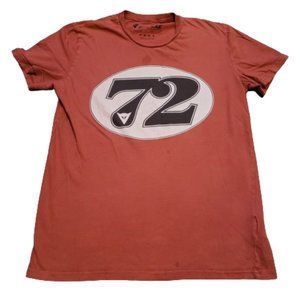 Dainese Speed Leather 72 T-Shirt Men's Small S Red Orange Motorcycle Biker Tee